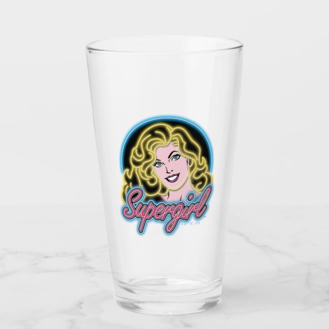 Supergirl Retro Neon Lights Graphic (Anverso)