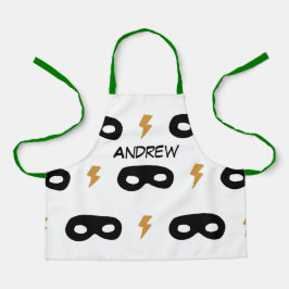 SUPERHERO niños NOMBRAR delantal de horneado cómic