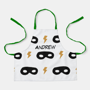 SUPERHERO niños NOMBRAR delantal de horneado cómic