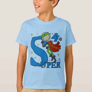 Superhéroe Boy 4 camisetas y regalos de cumpleaños