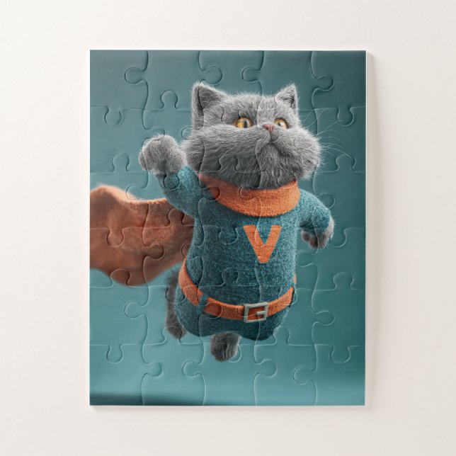 Superhéroe Cat Jigsaw Puzzle (Vertical)