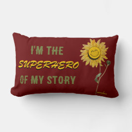 Superhéroe Cojín decorativo rojo de Adiela Akoo
