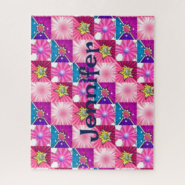 Superhéroe de humor de rompecabezas personalizado (Vertical)