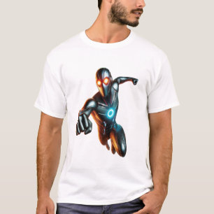 Superhéroe dinámico: Futurista diseño de camisetas