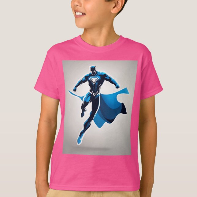 Superhéroe Emblem Niños camiseta básica (Anverso)