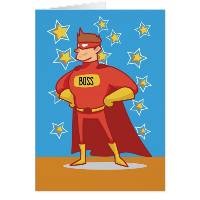 Superhéroe jefe en el día del padre (Frente)
