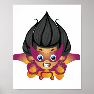 Superhéroe niño volando arte digital Arte Impres