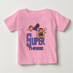Superheroína Chica 3 camisetas de cumpleaños y reg