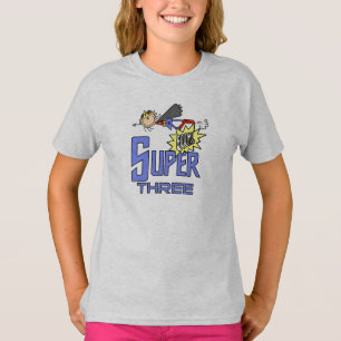 Superheroína Chica 3 camisetas de cumpleaños y reg