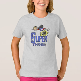 Superheroína Chica 3 camisetas de cumpleaños y reg