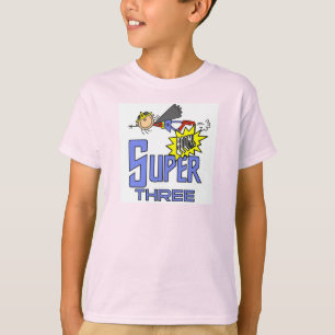 Superheroína Chica 3 camisetas de cumpleaños y reg