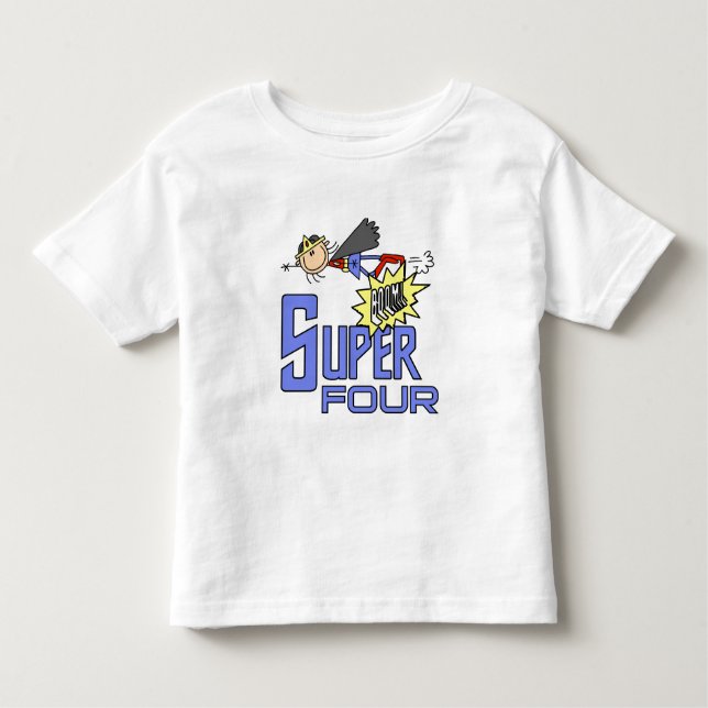 Superheroína Chica 4ª camisetas de cumpleaños y re (Anverso)
