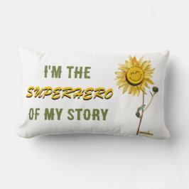 Superheroína Cojín decorativo blanco del poeta Adi