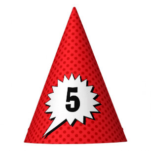 Superheroína Fiesta Gorra - Edad editable de punt