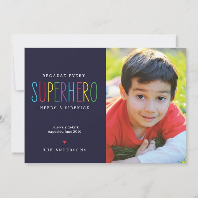 Superheroína necesita una Invitación paralela de e (Anverso)