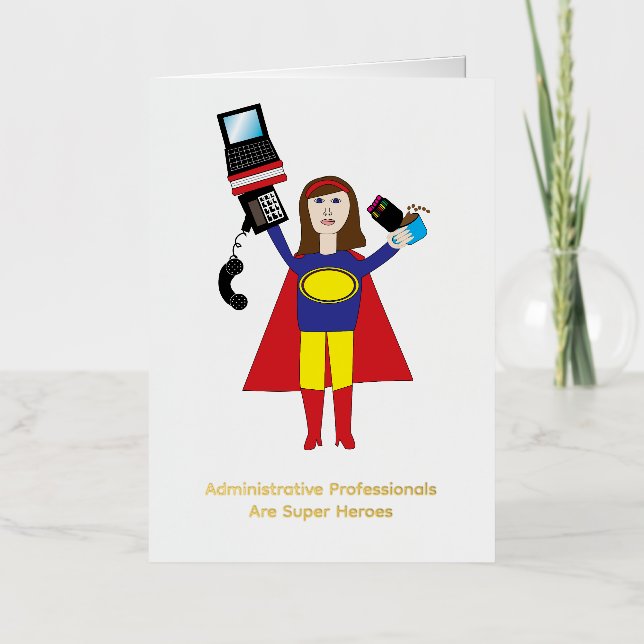Superheroínas Administrativas Morenas (Anverso)