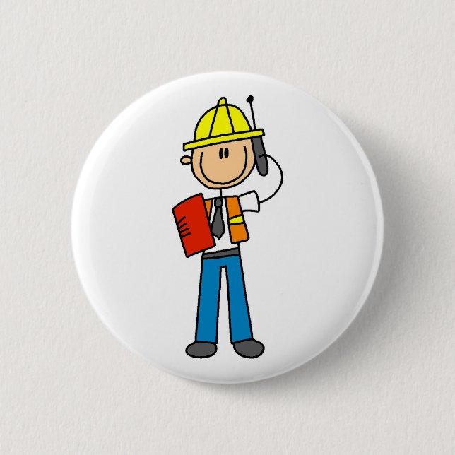 Superintendente de Construcción en Botón de Teléfo (Anverso)
