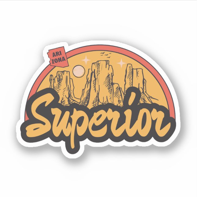 Superior, Arizona Pegatina (Anverso)