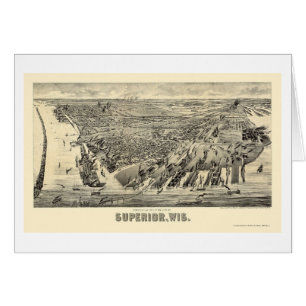 Superior, mapa panorámico de los WI - 1890