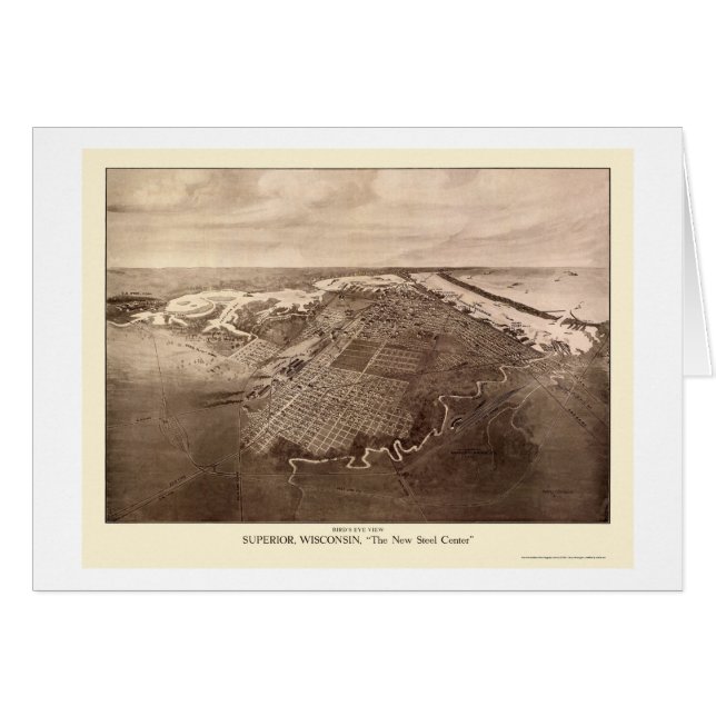 Superior, mapa panorámico de los WI - 1913 (Anverso (Horizontal))
