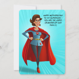 Supermamá de nuestra familia | Tarjeta del día de