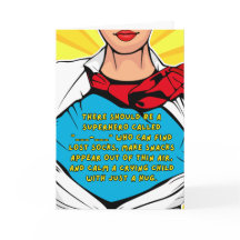 Supermamá - Tarjeta divertida e interactiva del dí