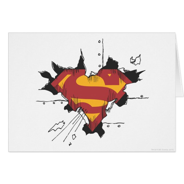 Superman S-Shield | Logotipo Metalizado roto (Anverso (Horizontal))