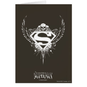 Superman Stylized Logotipo de fondo marrón oscur