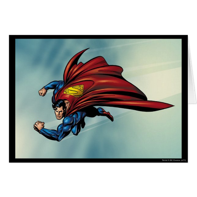 Superman vuela con capa (Anverso (Horizontal))