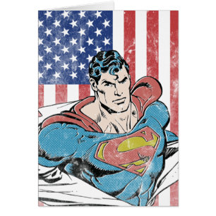 Superman y la bandera de los Estados Unidos