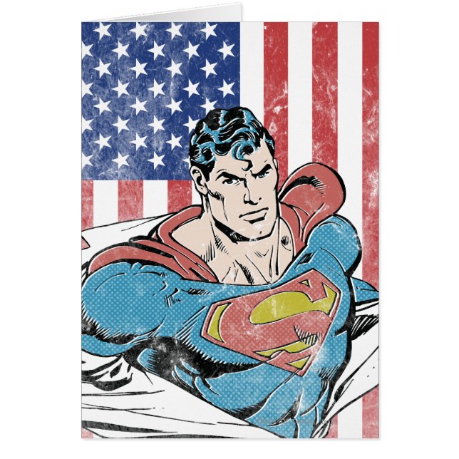 Superman y la bandera de los Estados Unidos (Frente)