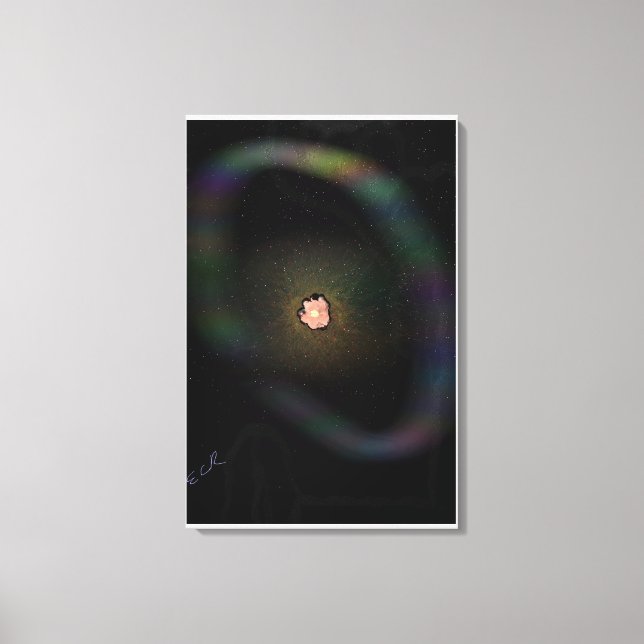 Supernova colapsando, impresión en lienzo de capar (Anverso)