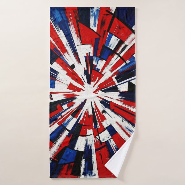 Supernova Pop – Explosión Geométrica Abstracta (Toalla de baño)