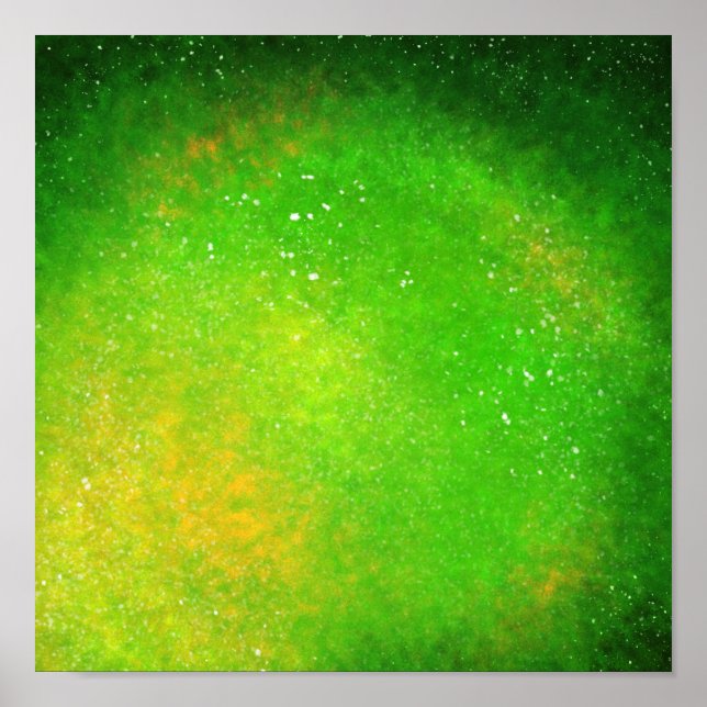 Supernova verde - Vibrante impresión de arte digit (Frente)