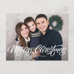 Superposición de caligrafía de Feliz Navidad Foto