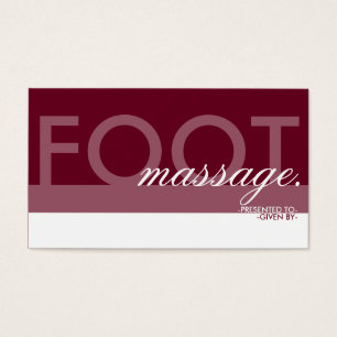 Superposición de la tarjeta regalo de FOOT MASSAGE