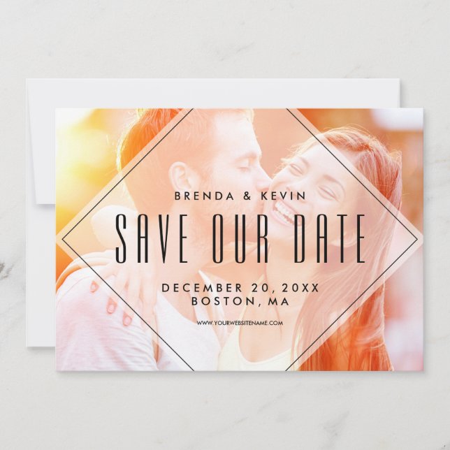 Superposición moderna | Foto Guardar anuncio de fe (Anverso)