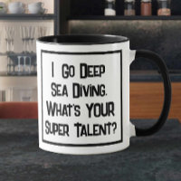 Supertalento del buceo del mar profundo. Dos tazas