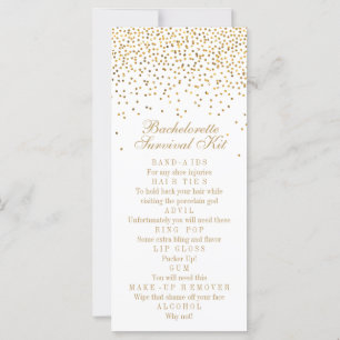 Supervivencia de Bachelorette de Glam Gold Confett