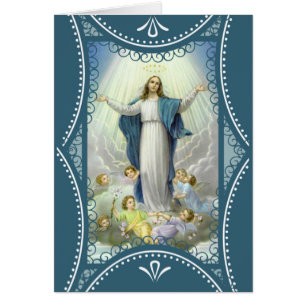 Suposición de los ángeles bendecidos del Virgen