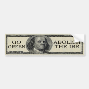 Suprima a la pegatina para el parachoques del IRS