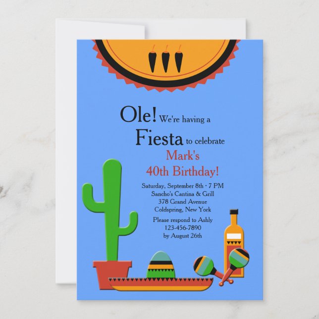 Sur de la invitación de frontera (Anverso)