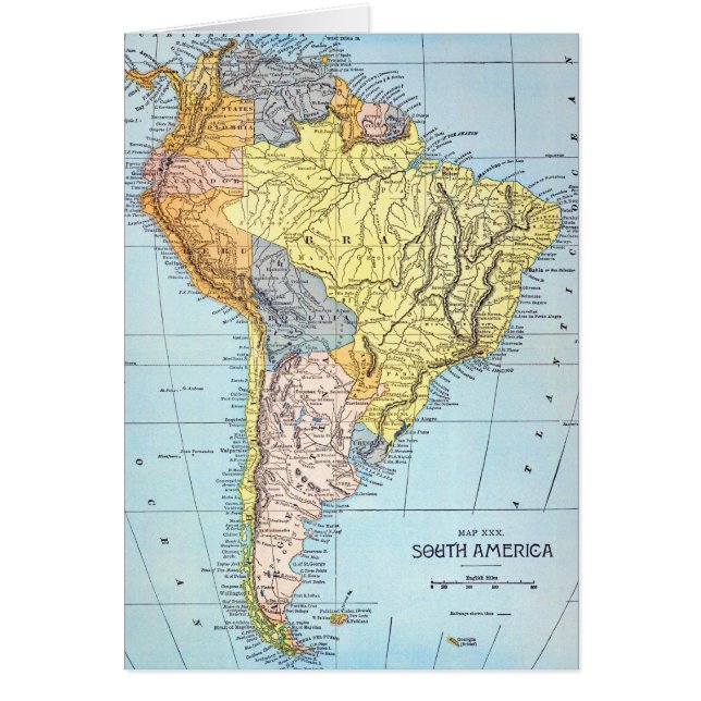 SURAMÉRICA: MAPA, c1890 (Frente)