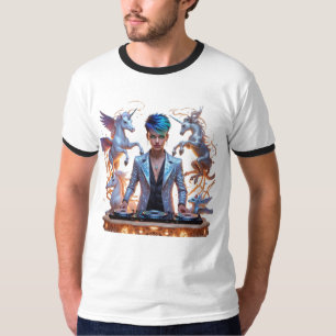 Surco de fantasía: diseño de camiseta místico de D