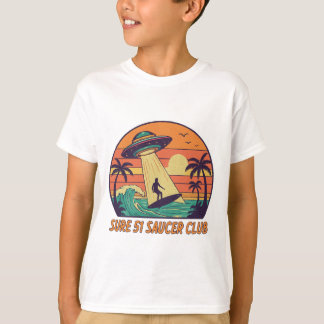 Sure 51 Saucer Club – Retro UFO Surf camiseta par