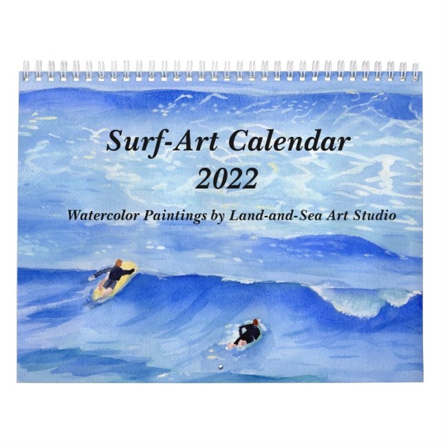 Surf-Art Watercolor Paintings Calendario 2022 (Tapa)