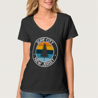 Surf City New Jersey NJ USA City Pride Retro Sunse