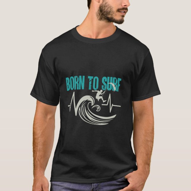 Surf de vacaciones de verano y camiseta de vacacio (Anverso)