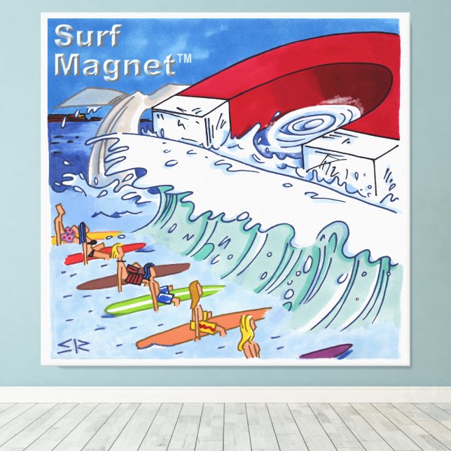 Surf Impresión de lienzo Magnet (Insitu (piso de madera))
