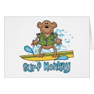 Surf Monkey Blank Card